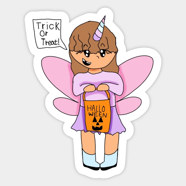 Halloween Unicorn Girl Sticker by BeautifulLands 